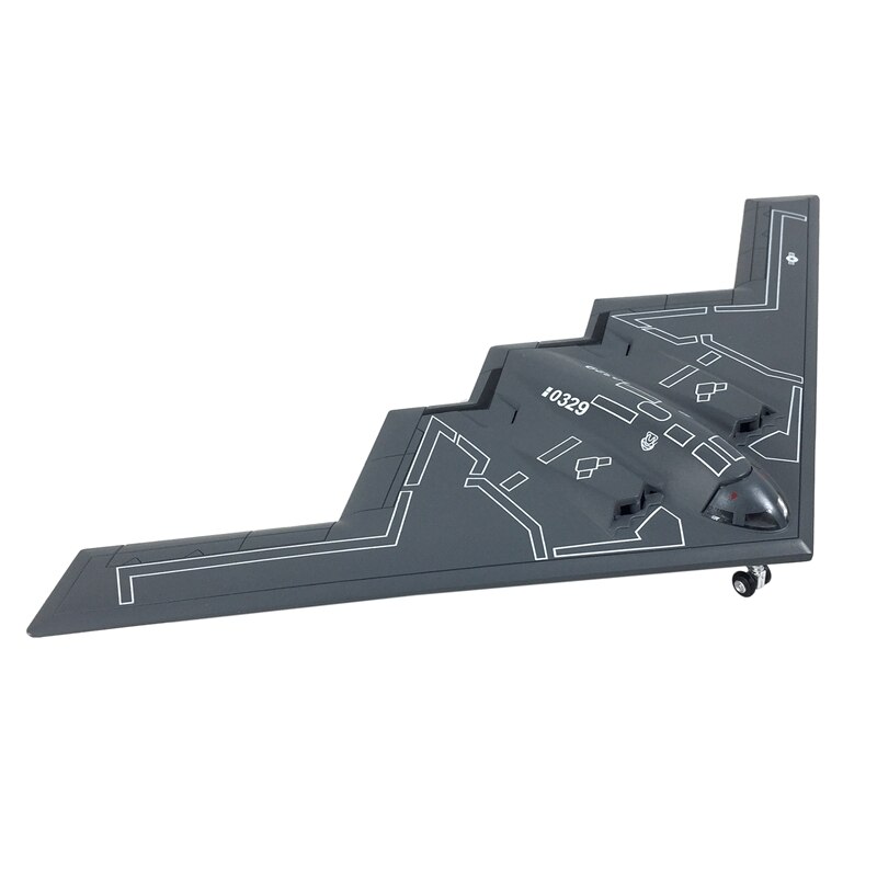 картинка Самолет металлический инерционный Стэллс / Stealth B2, 1:200 с световыми и звуковыми эффектами, Черный от магазина Смехторг