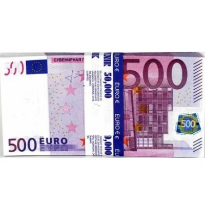 картинка Шуточные купюры - "бабки" 500 евро (пачка) от магазина Смехторг