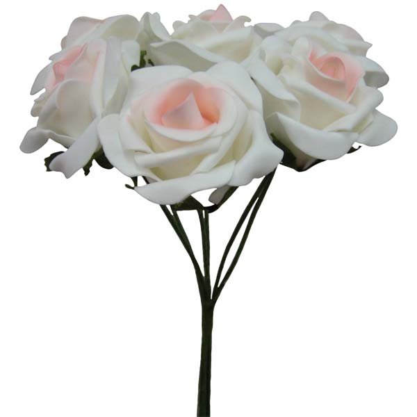 картинка Связка Роза "Таиланд", латекс / 6 голов h 32 см. d 8.5 см. от магазина Смехторг