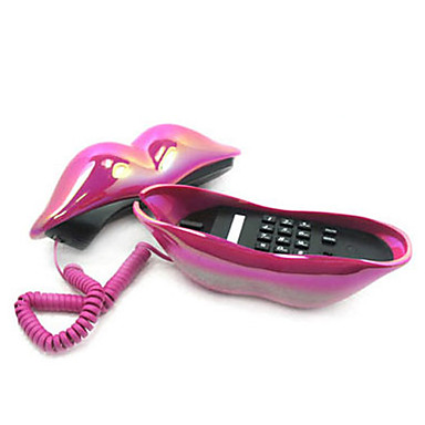 картинка Телефон "Туфелька" стационарный, проводной, красный от магазина Смехторг