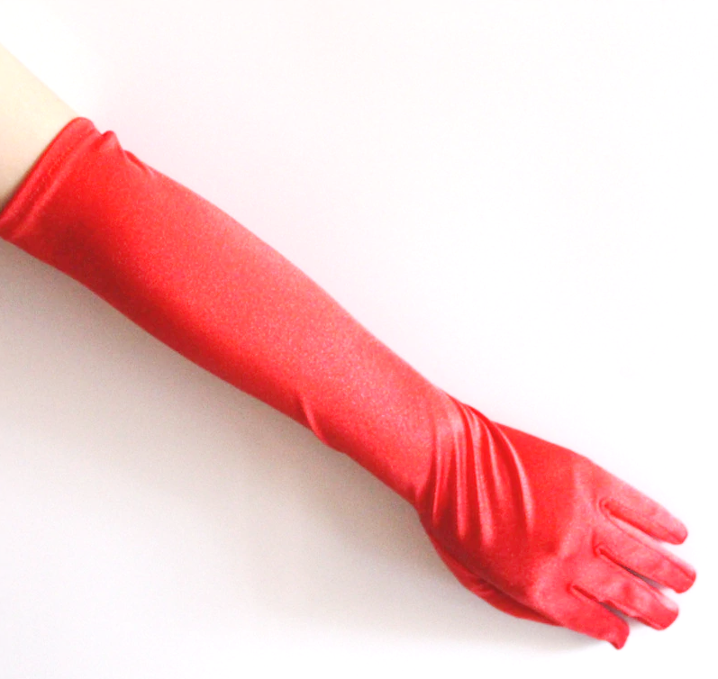 картинка Перчатки карнавальные, дамские (длинные, 40 см) красные от магазина Смехторг