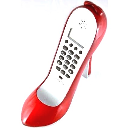 картинка Телефон "Туфелька" с дисплеем / стационарный, проводной от магазина Смехторг