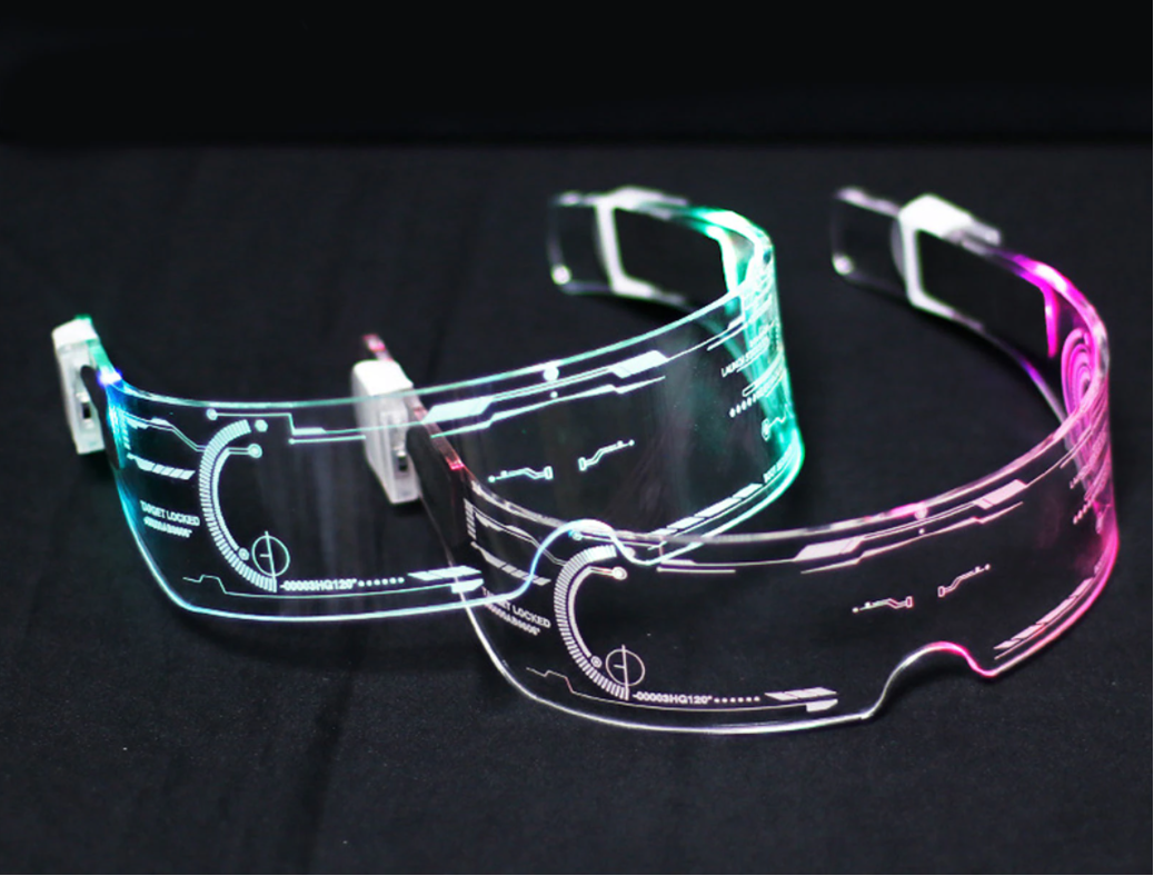 очки cyberpunk светящиеся led светодиодные фото 31