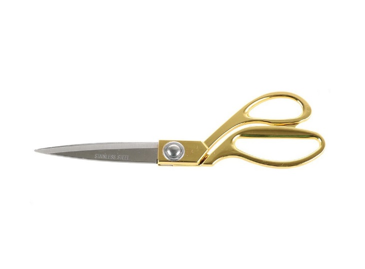 картинка Ножницы для рукоделия / для творчества / с золотой ручкой/ ножницы для шитья / портновские от магазина Смехторг