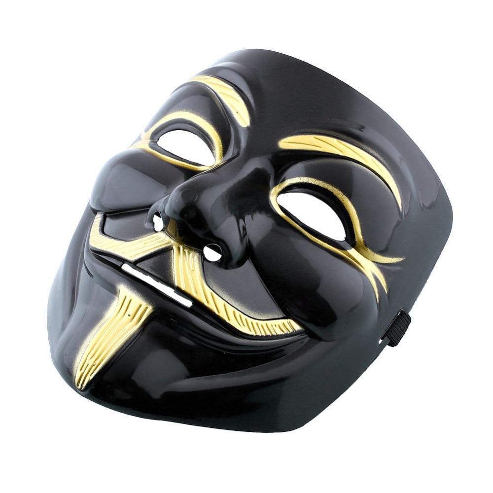 картинка Карнавальная маска "Гай Фокс" (Анонимус), черный от магазина Смехторг