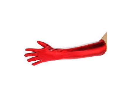 картинка Перчатки карнавальные, дамские (длинные), красный металлик от магазина Смехторг
