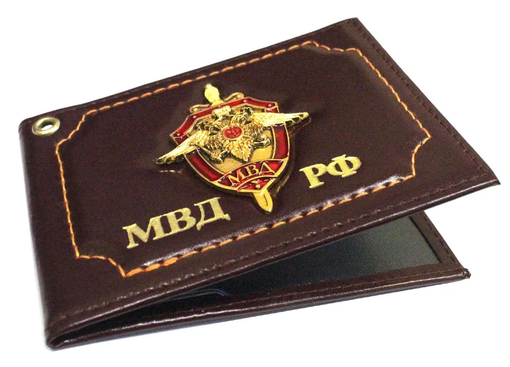 картинка  Обложка для Удостоверения кожаная "МВД" от магазина Смехторг