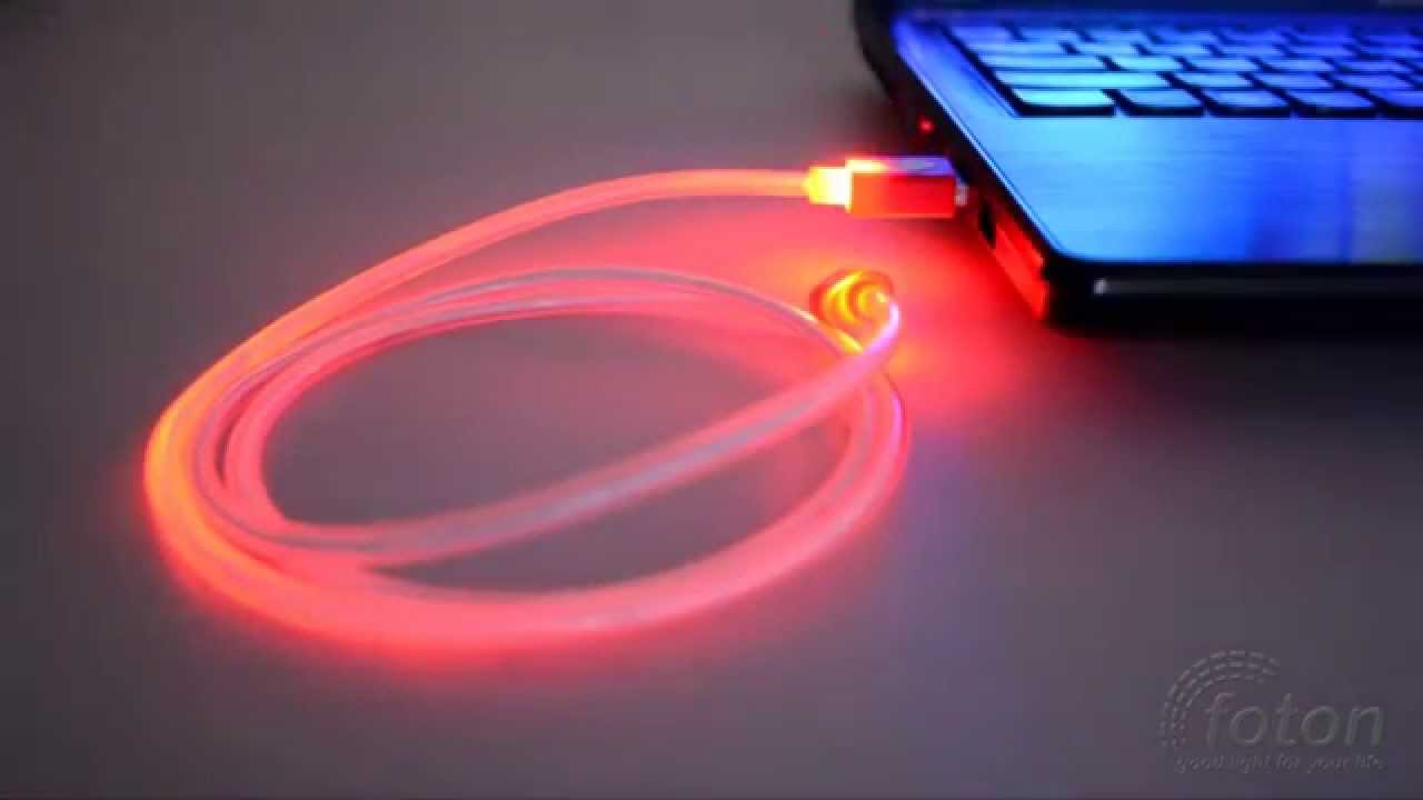 картинка Кабель USB светящийся для Android, LED от магазина Смехторг