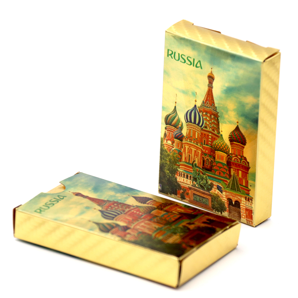 картинка Карты игральные "золото", Москва от магазина Смехторг