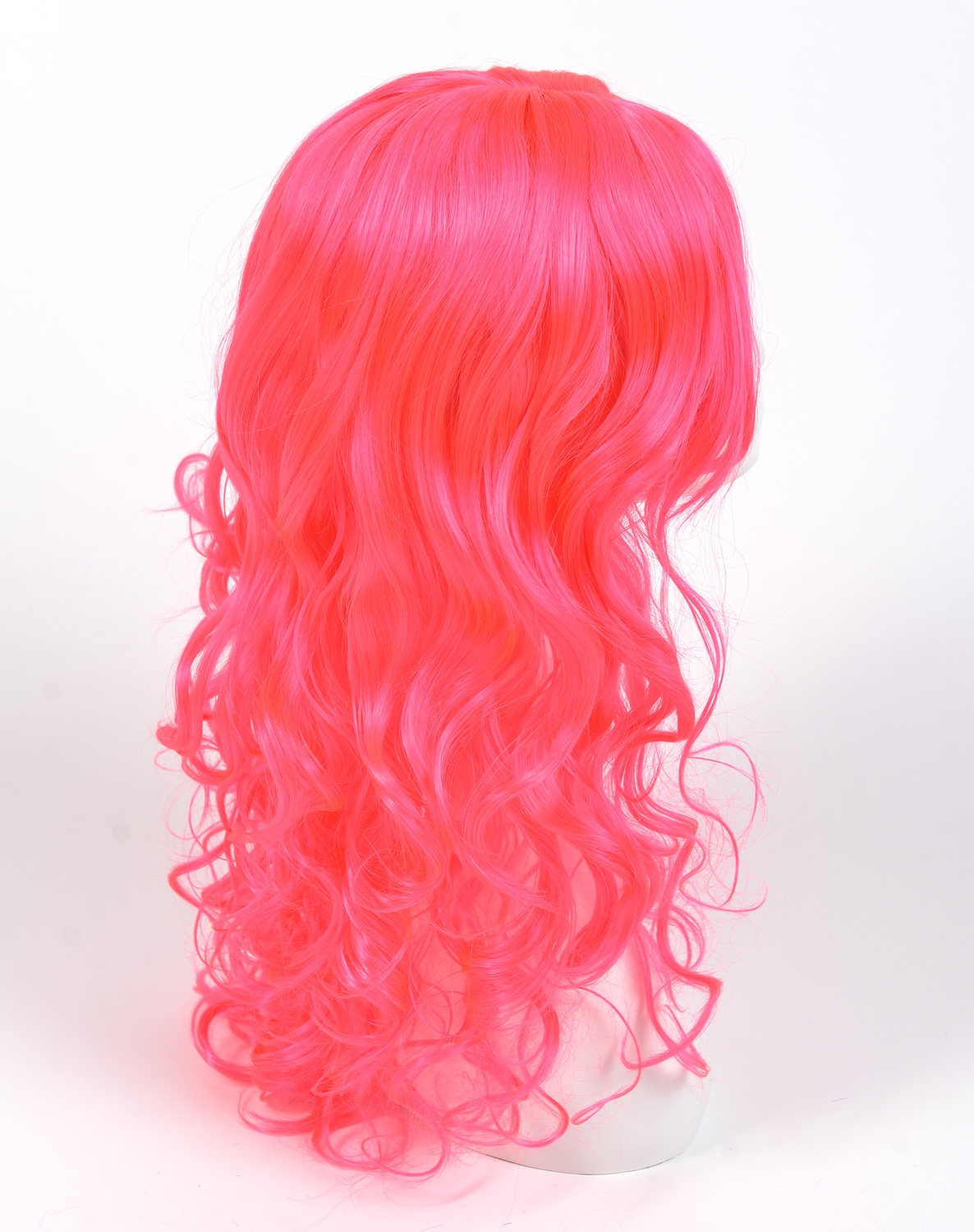 картинка Парик "Анжелика" розовый, с длинными волосами и челкой от магазина Смехторг