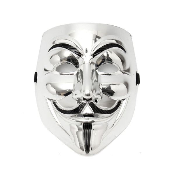 картинка Карнавальная маска "Гай Фокс" (Анонимус), серебристая от магазина Смехторг