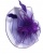 картинка Карнавальная шляпка-заколка с вуалеткой "Мечта" фиолетовая от магазина Смехторг