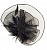 картинка Карнавальная шляпка-заколка с вуалеткой "Мечта" черная от магазина Смехторг