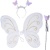 картинка Крылья феи, бабочки, с палочкой и ободком, цвет Белый от магазина Смехторг