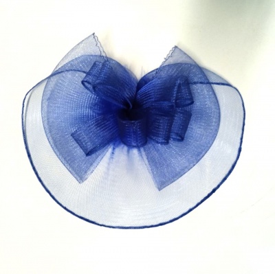 картинка Карнавальная шляпка-заколка с вуалеткой синяя от магазина Смехторг