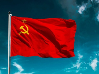 картинка Флаг  СССР, большой (140 см х 90 см) от магазина Смехторг