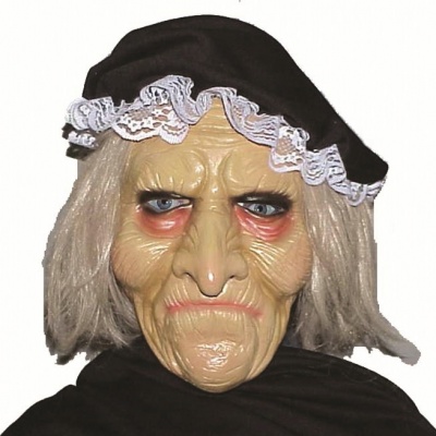 картинка Маска с волосами "Бабушка в чепчике" от магазина Смехторг