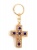картинка Брелок "Крест" металлический с камнями и стразами  от магазина Смехторг