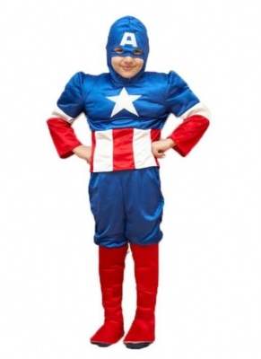 картинка Костюм карнавальный детский "Капитан Америка" от магазина Смехторг