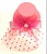 картинка Карнавальная шляпка-заколка с вуалеткой Розовая от магазина Смехторг