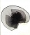 картинка Карнавальная шляпка-заколка с вуалеткой черная от магазина Смехторг