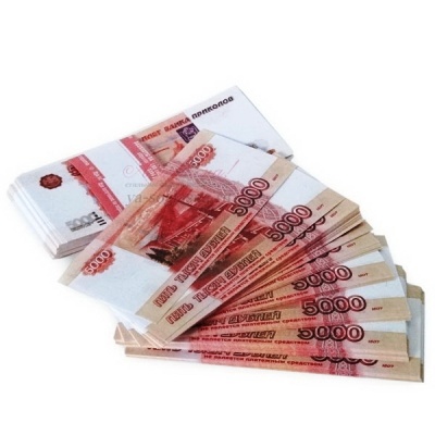 картинка Шуточные купюры - "бабки" 5000 рублей (пачка) от магазина Смехторг