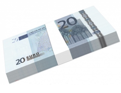 картинка Шуточные купюры - "бабки" 20 евро (пачка) от магазина Смехторг