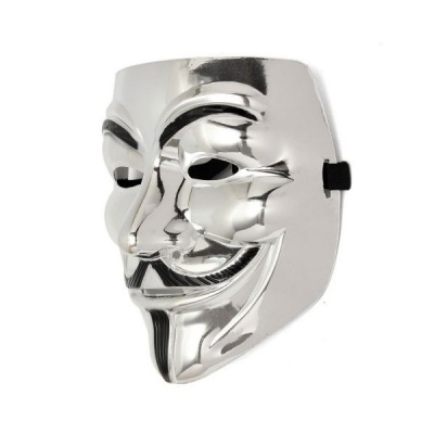 картинка Карнавальная маска "Гай Фокс", серебристая от магазина Смехторг