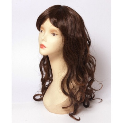 картинка Парик "Анжелика" Шатенка, с длинными волосами и челкой от магазина Смехторг