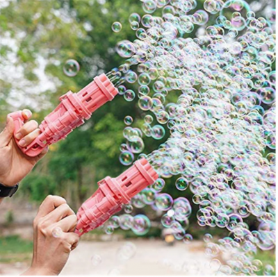 картинка Пистолетик автоматический для мыльных пузырей от магазина Смехторг