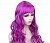 картинка Парик "Анжелика" Фиолетовый, с длинными волосами и челкой от магазина Смехторг