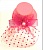картинка Карнавальная шляпка-заколка с вуалеткой Розовая от магазина Смехторг
